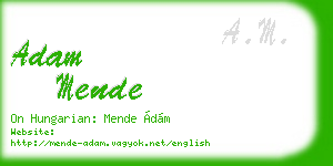 adam mende business card